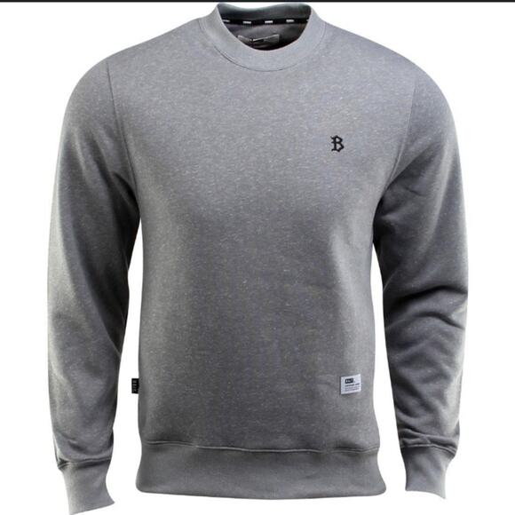 BAIT Embroidered B Letter Invisible Pockets Crewneck in Grey Size Small - Picture 1 of 5